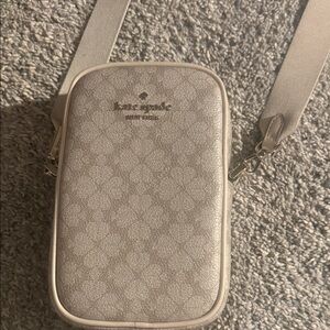 Kate Spade Taupe Patterned Crossbody Bag
